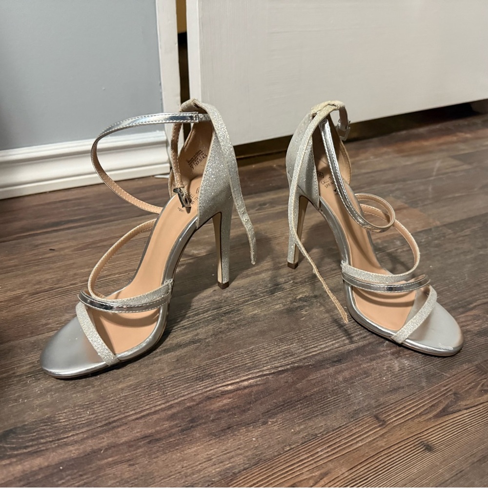 Call It Spring Shimmering Silver Heels